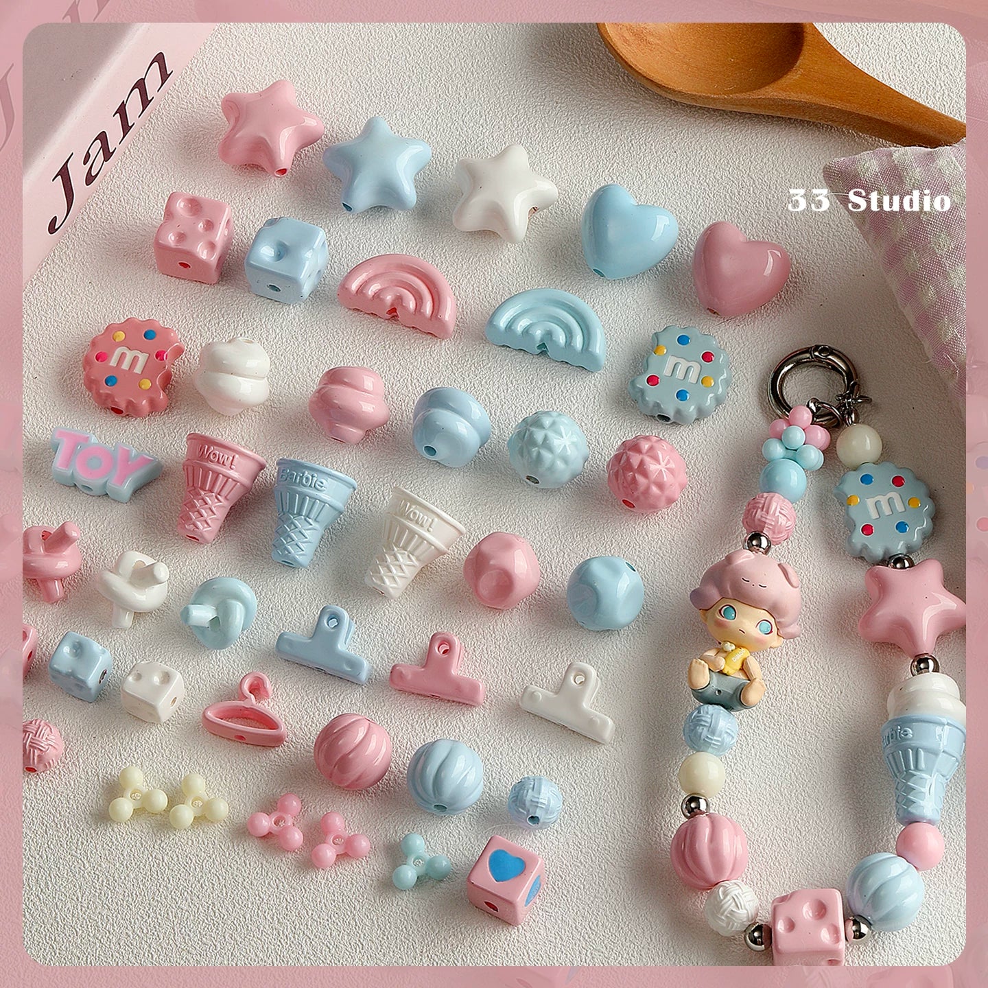 Paint/cheese/cones/stars/DIY accessories【粉色物语】