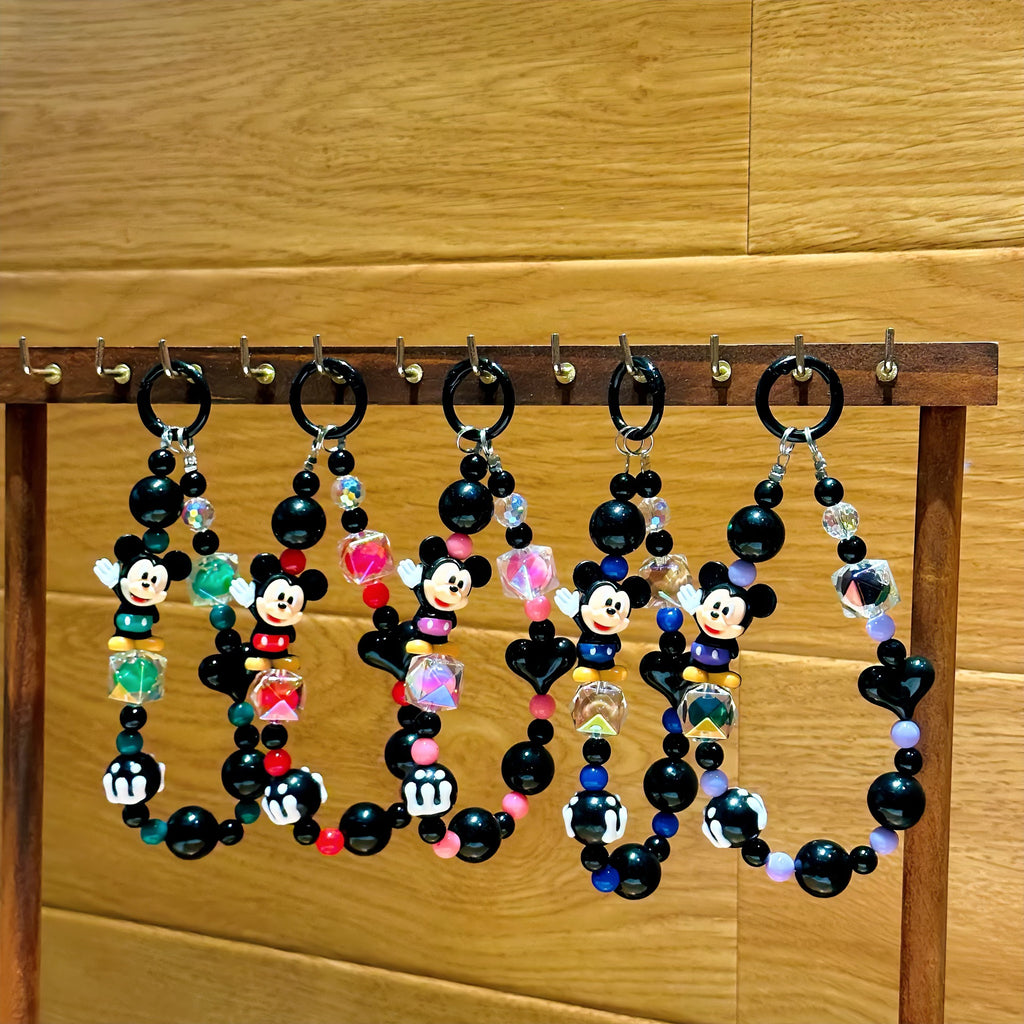 C1 new three-dimensional cartoon Mickey mobile phone chain/keychain/bag pendant