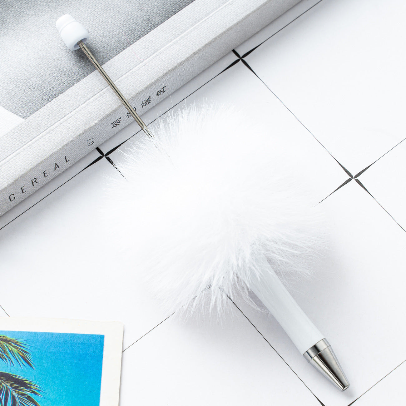 28-colour new cartoon pom-pom bead pen