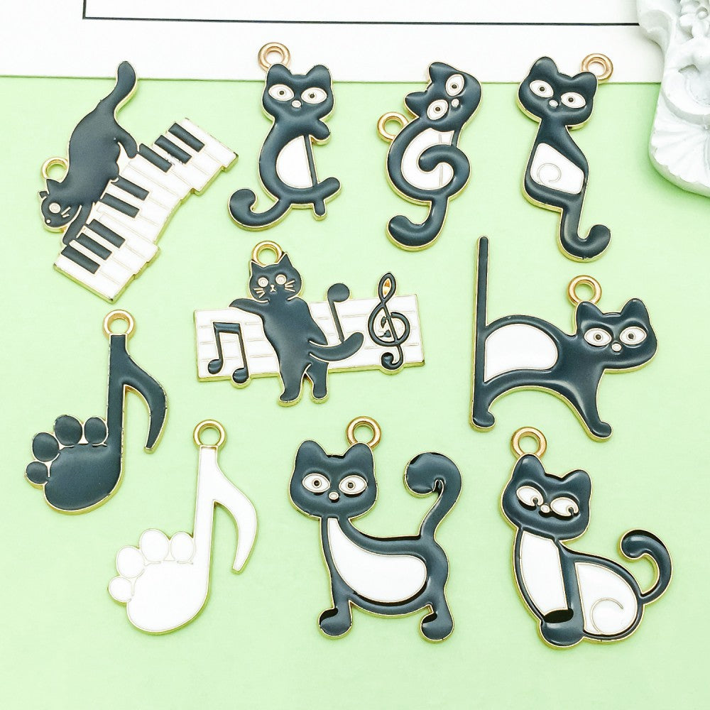 NO.13 Mix 10 music notes cat accessories