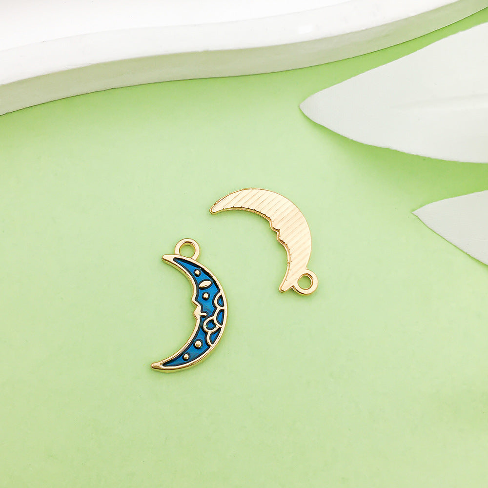 NO.22-3 lake blue mixed 31 assorted gold plated enamel charm