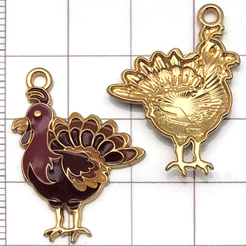 NO.23-4  gold plated enamel charm metal alloy