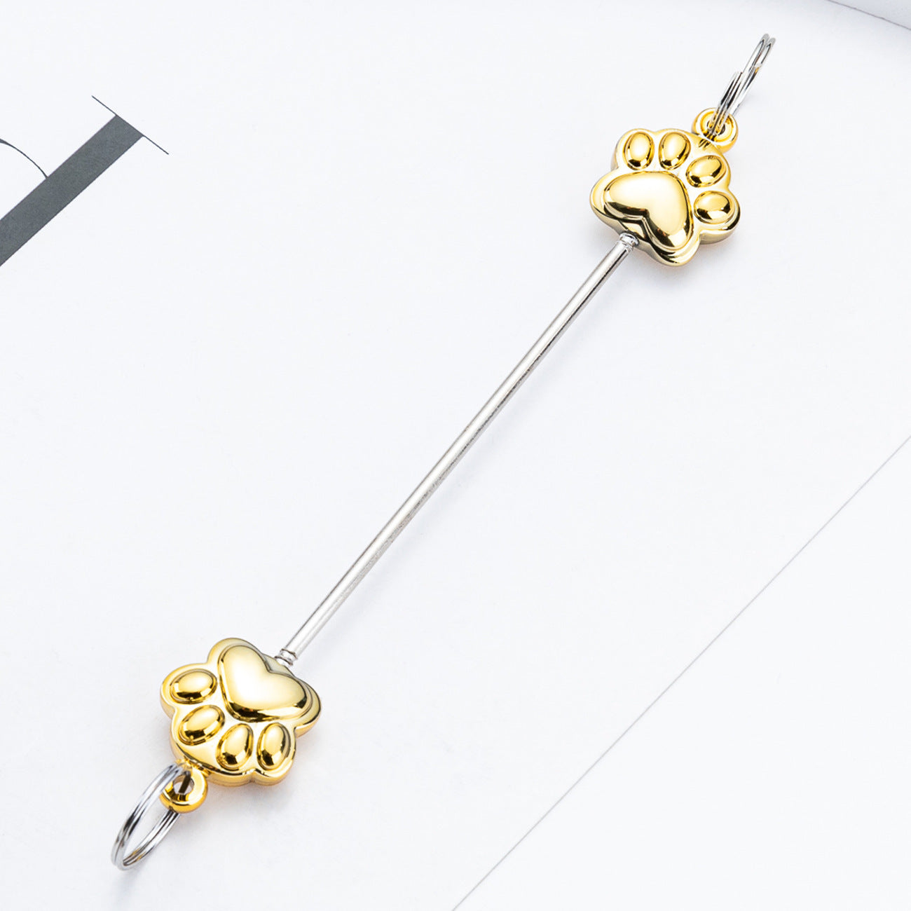 13-Color Creative new DIY beaded pole, multi-color beaded cat claw keychain pole pendant, plastic beaded pole 11.7cm