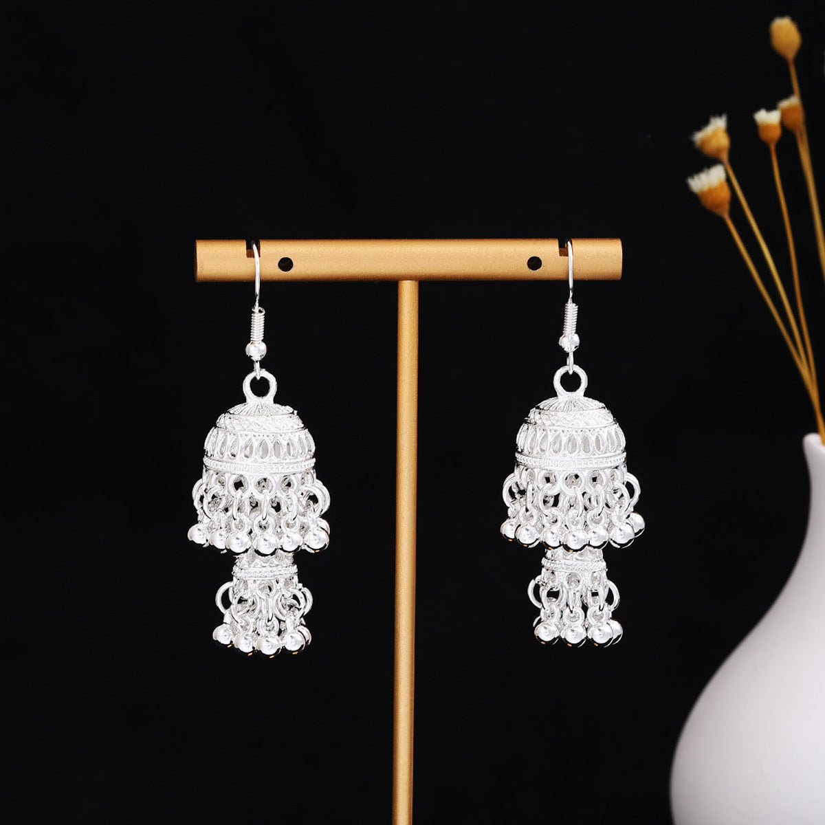 E6,Miao silver earrings