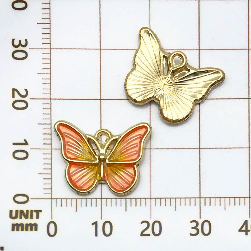 NO.5 Two-tone butterfly pendant charm