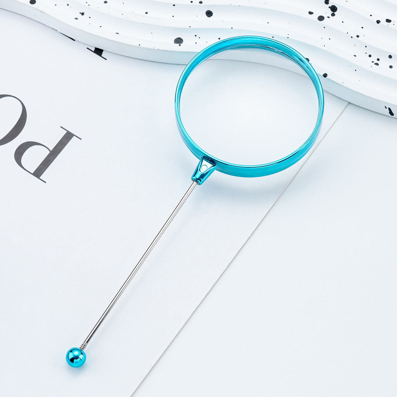 DIY beaded magnifying glass, reading and reading high definition handheld magnifying glass, children's scientific observation magnifying glass