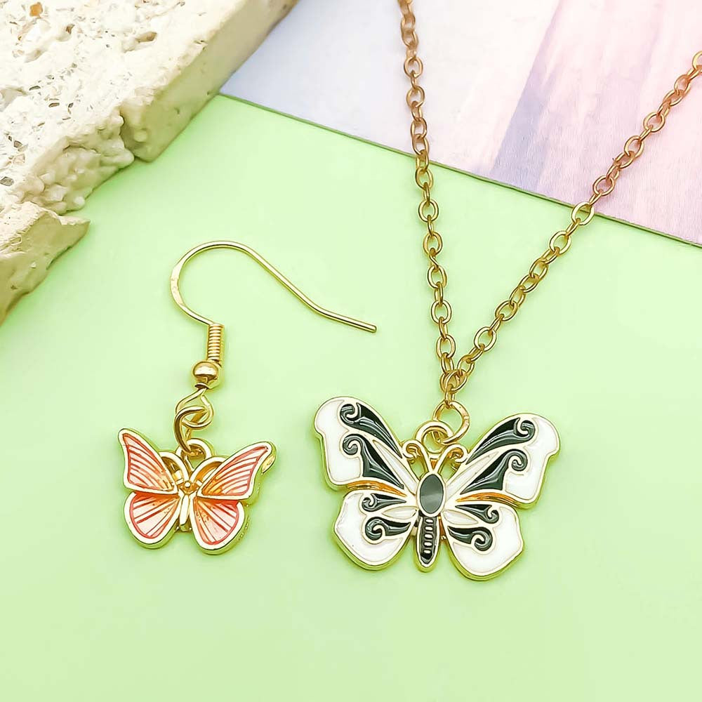 NO.5 Two-tone butterfly pendant charm