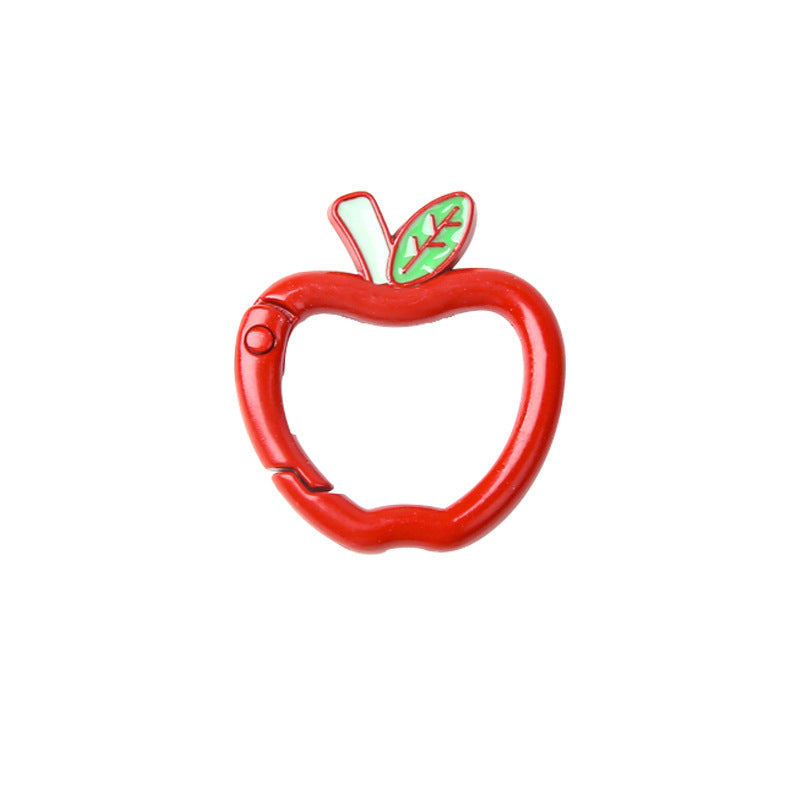 A Apple spring ring, round open ring, keychain