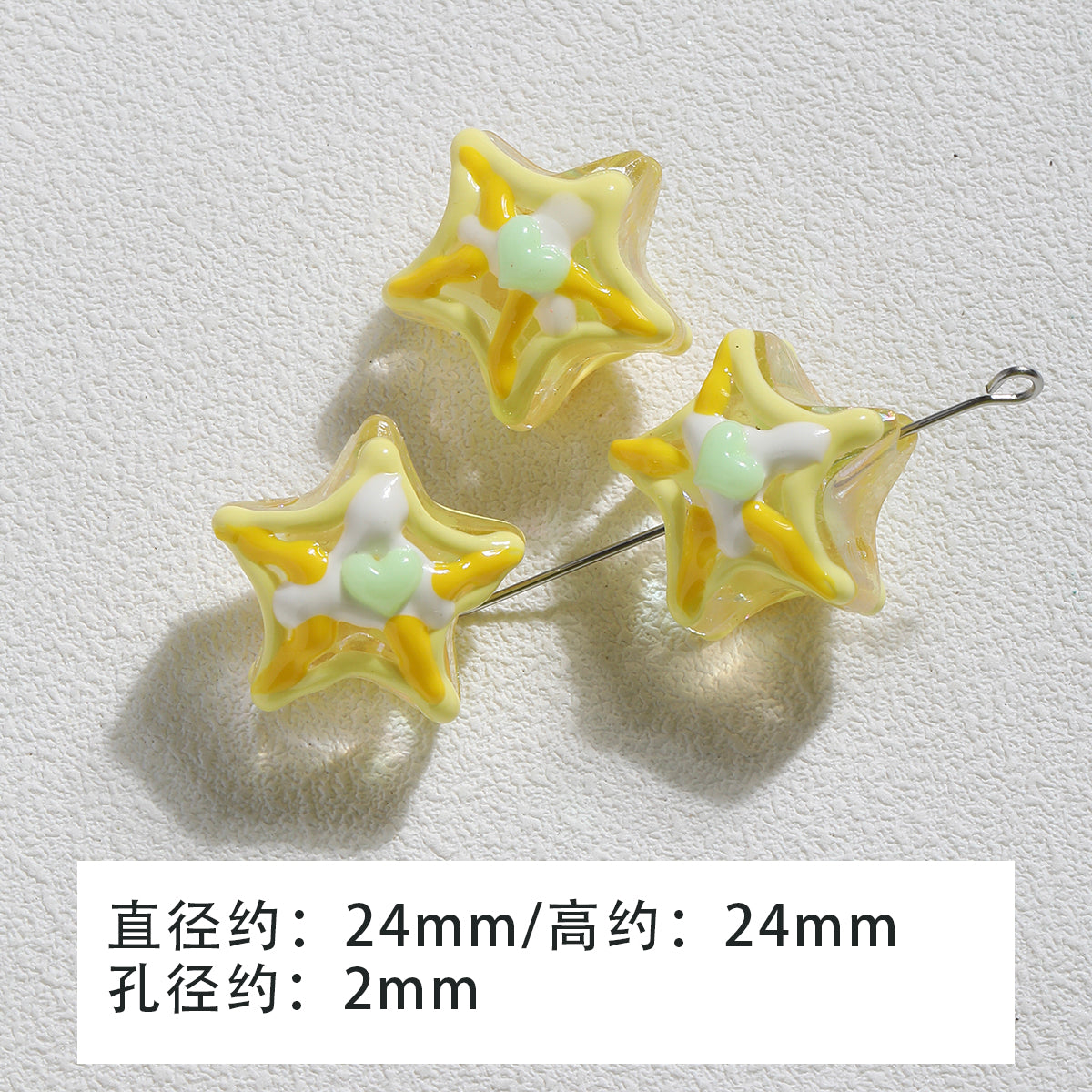 Heavy industry/hand-painted beadsDIY accessories/【蛋黄派】