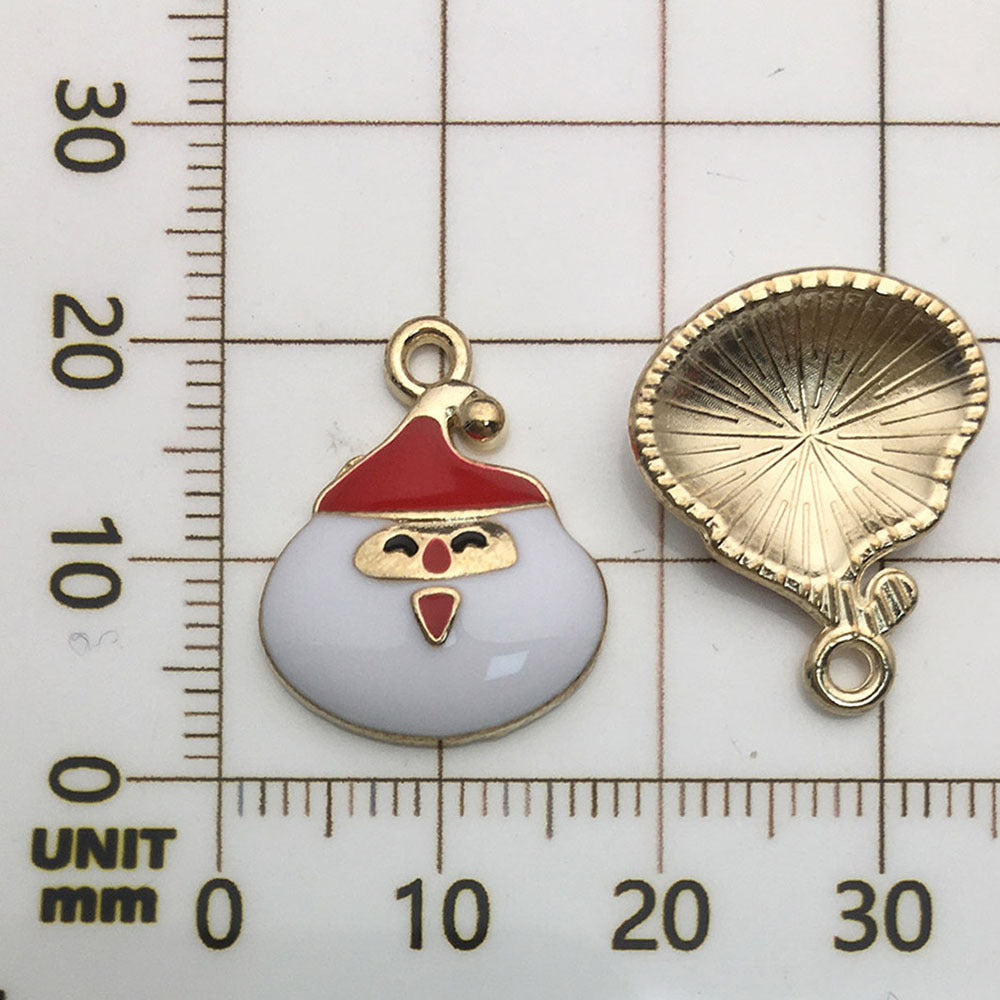 50 assorted gold plated enamel christmas charm