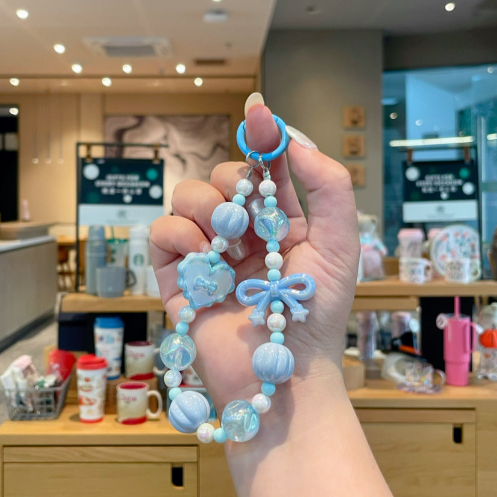 B2 new love bow mobile phone chain/bag keychain pendant