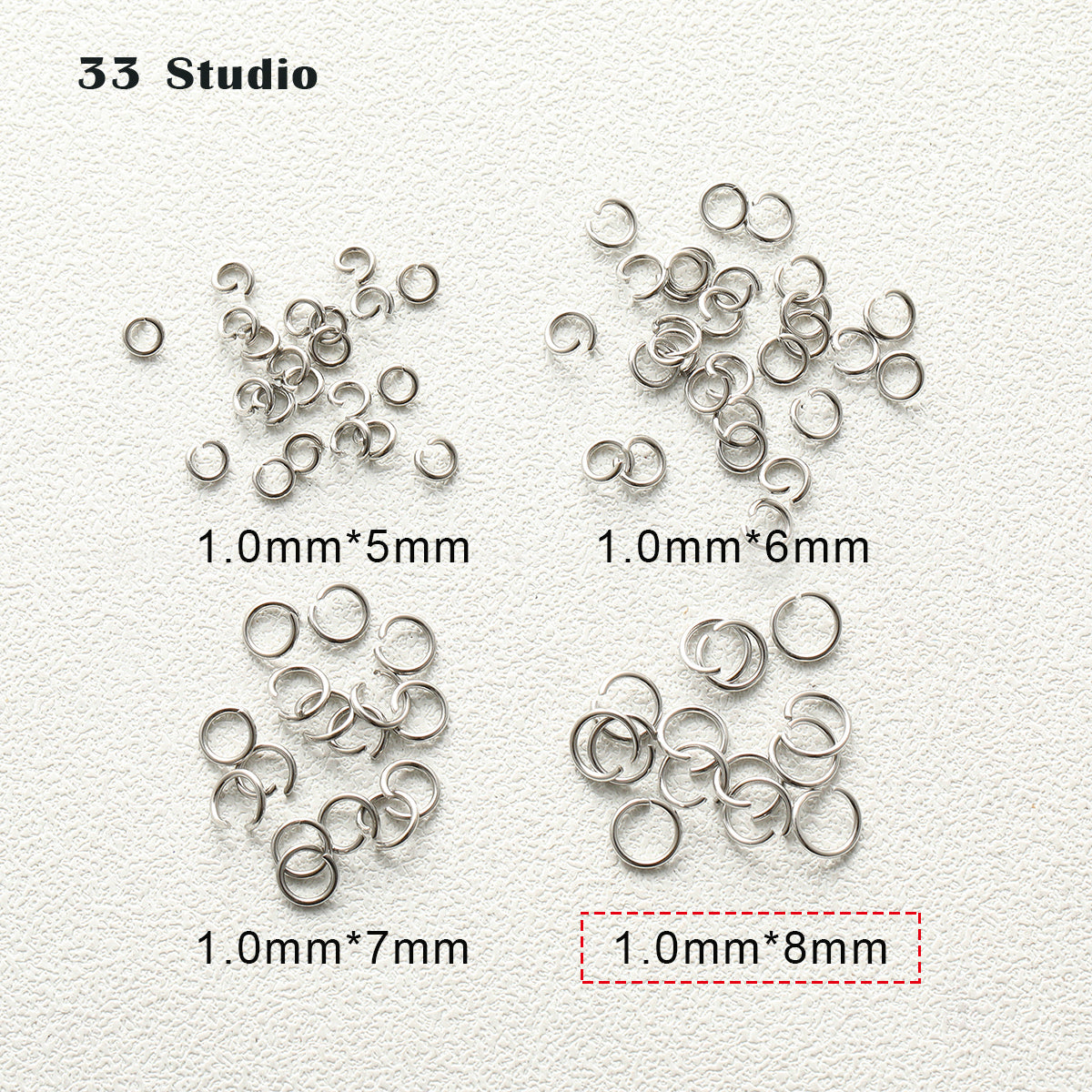 Titanium steel/stainless steel/open ring/non-fading/lobster buckle/T needle/9-character needle/OT buckle/delay chain/color retention bracelet accessories