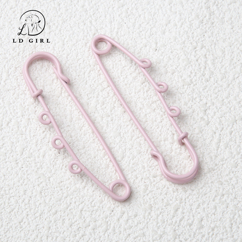 A6cm three-hole safety large pin, waist buckle, pin, breast buckle, DIY jewelry accessories