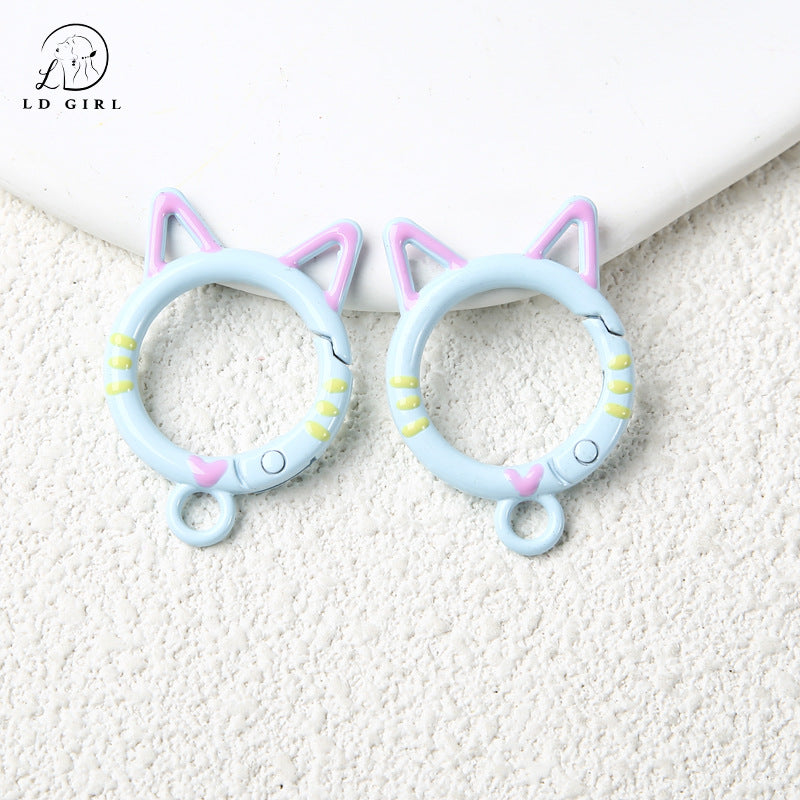 A cat special-shaped spring buckle, DIY handmade jewelry accessories