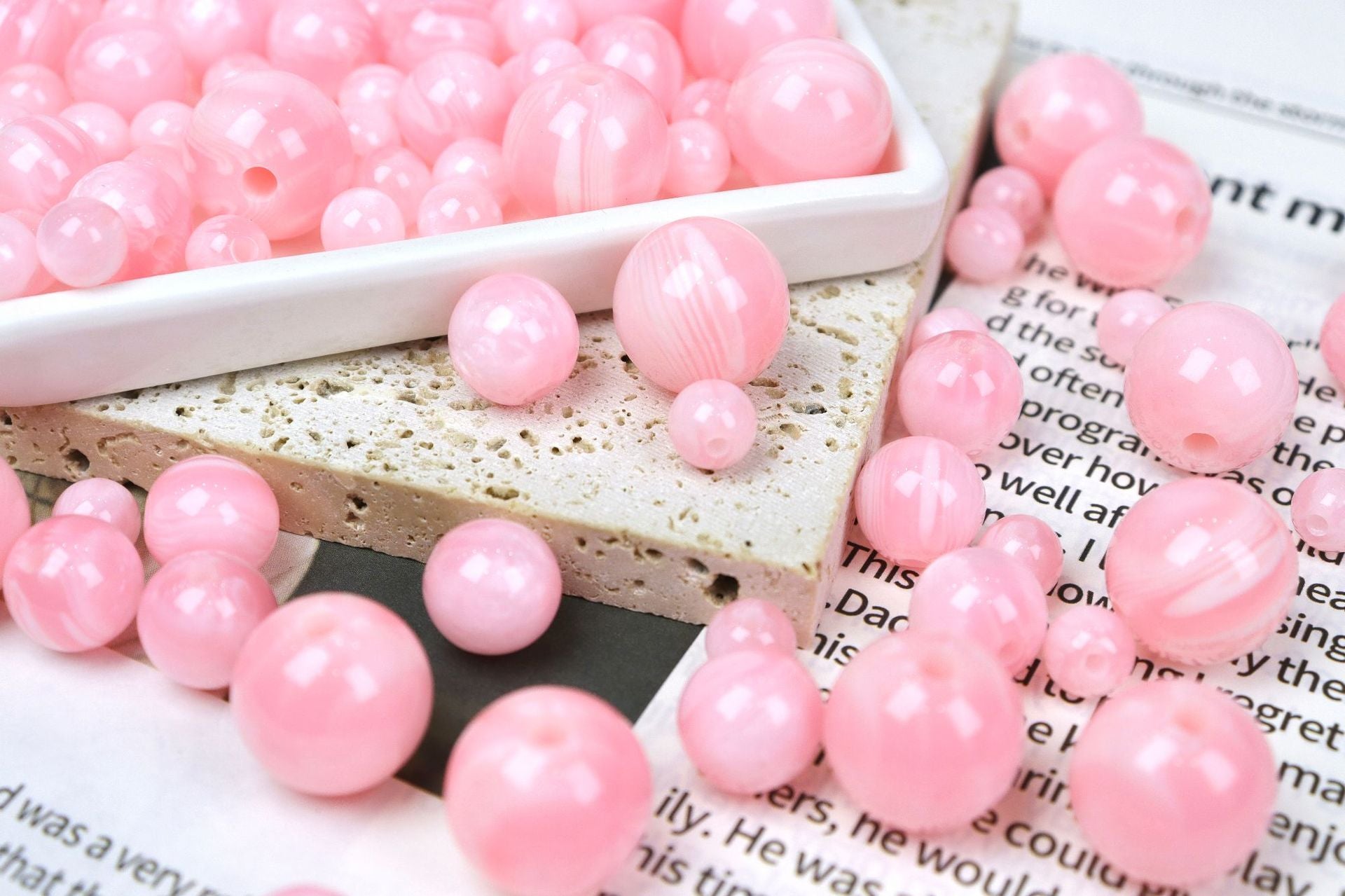 NO.25 Monet oil painting style vintage resin beads （莫奈油画风）朽木生花