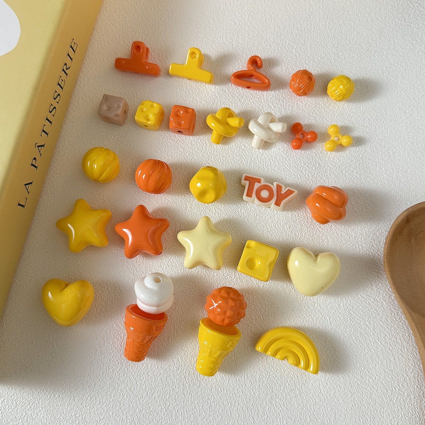 paint/orange/cone/cheese/love/stars/DIY accessories【活力橙】