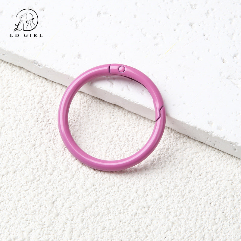 A40mm round spring buckle, large, ring buckle, bag buckle, ring metal, DIY jewelry accessories bag hanging