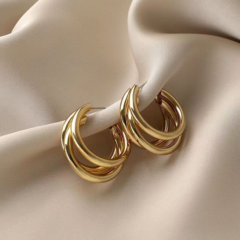 E10,Vintage Gold Versatile Earrings