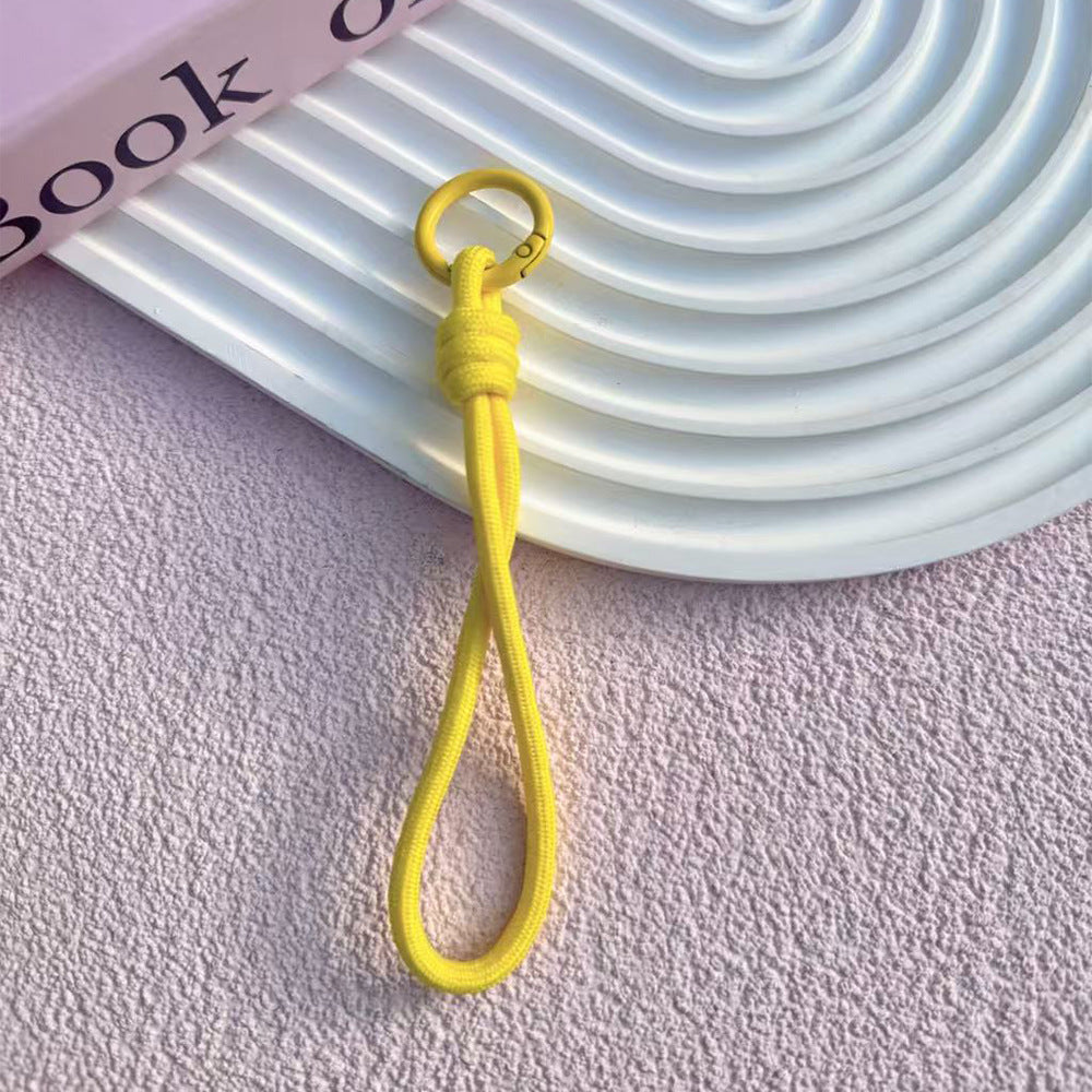 B5 short monochrome knotted mobile phone lanyard/hand-woven/wrist rope/water cup anti-lost rope/