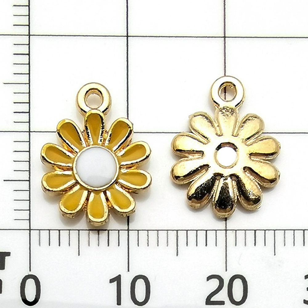 NO.23-3 Alloy bee series gold plated enamel charm