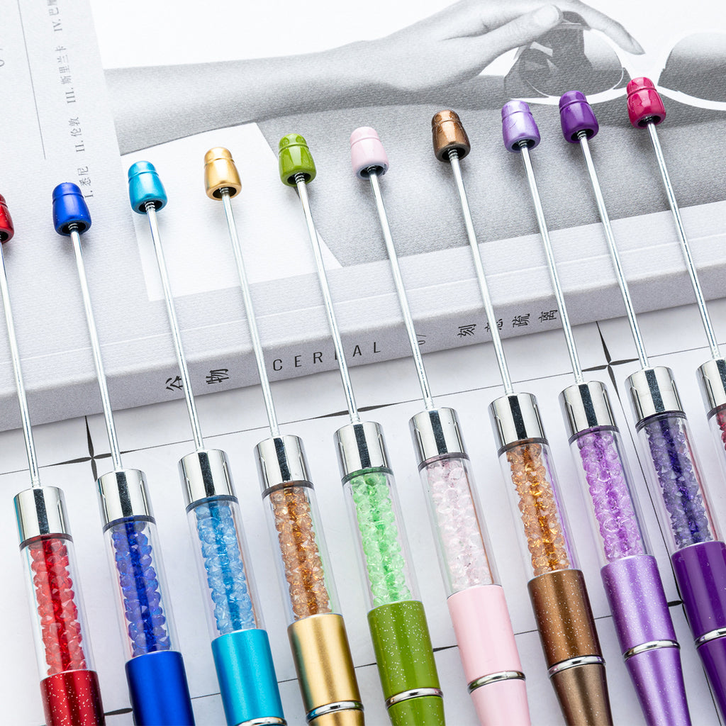 Crystal bead pen
