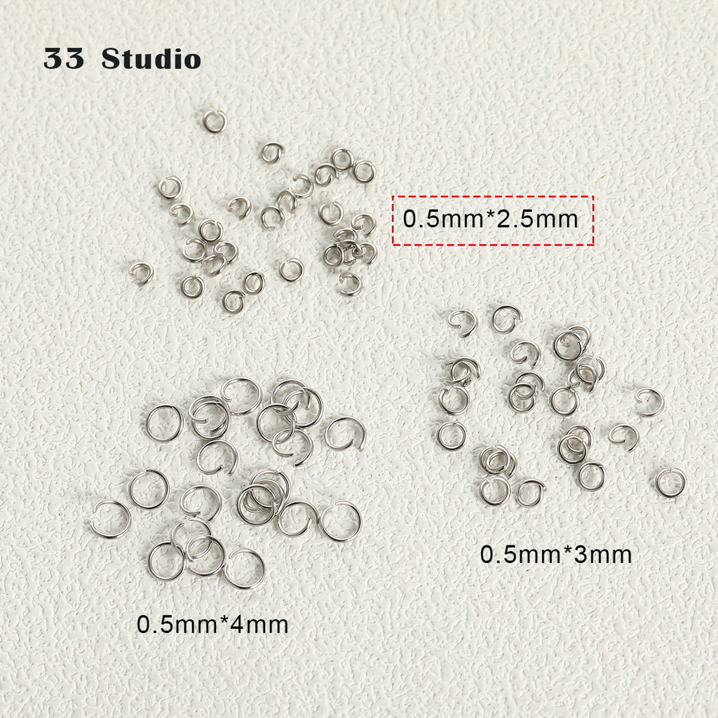 Titanium steel/stainless steel/open ring/non-fading/lobster buckle/T needle/9-character needle/OT buckle/delay chain/color retention bracelet accessories