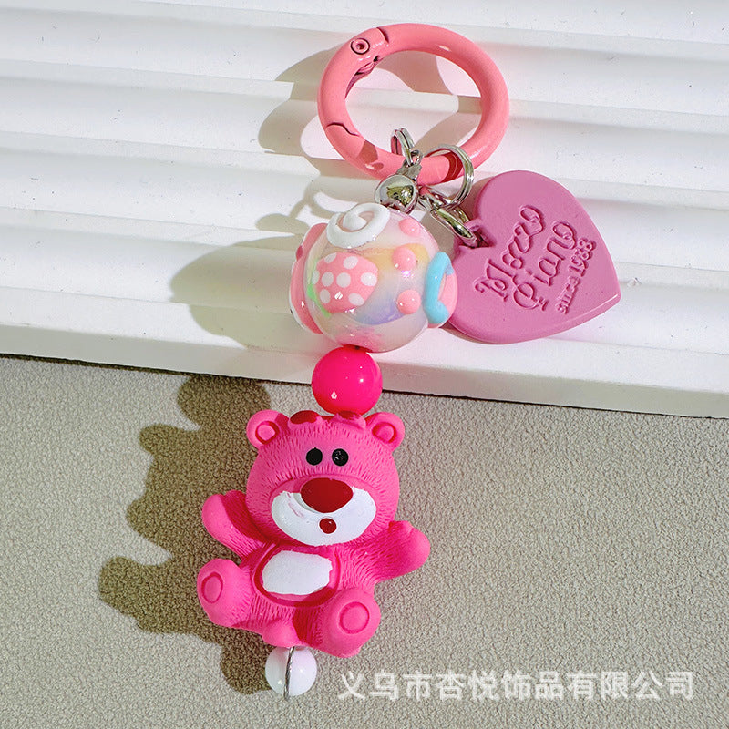 C4 Strawberry Bear Keychain/Bag Pendant