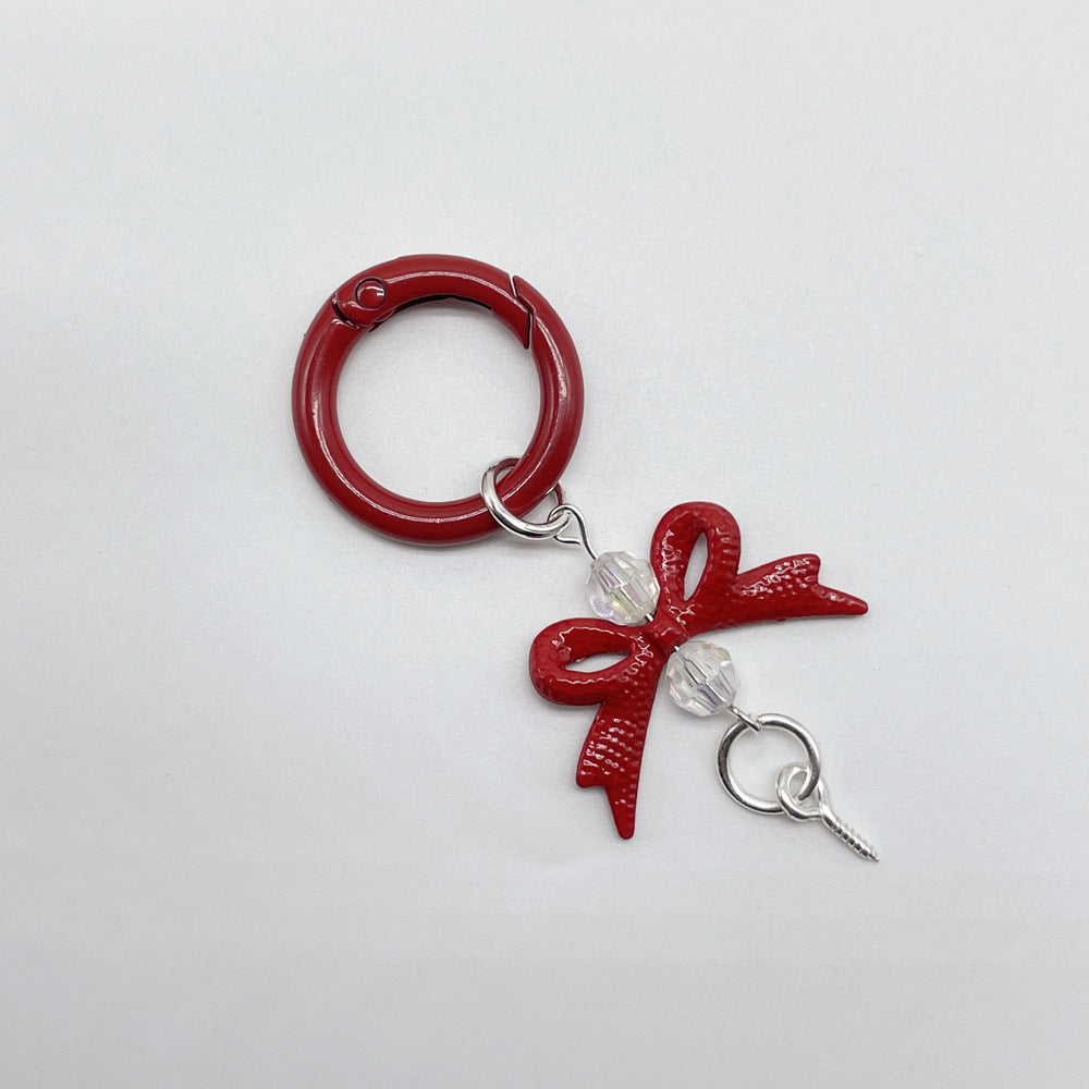 MOQ 50 PCS,Color flower universal rotating spring chain, candy flower key chain, plum blossom spring ring