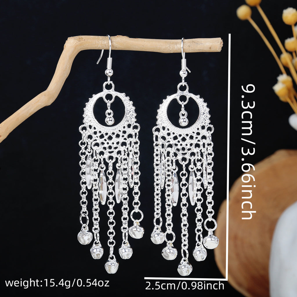 E6,Miao silver earrings