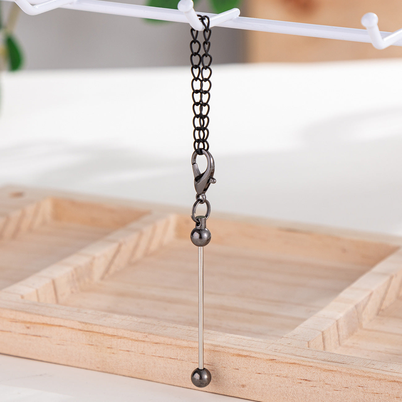 17-Color DIY Mini Beaded Keychain 8cm