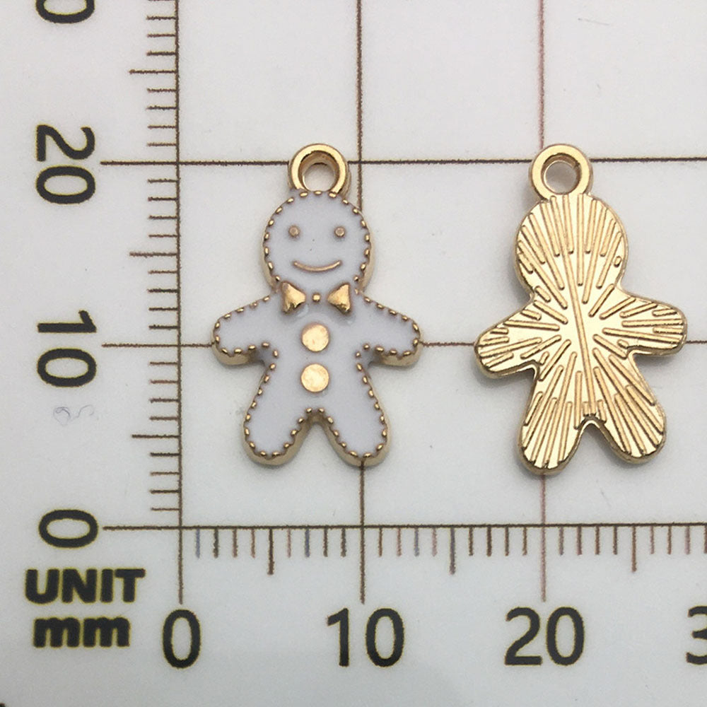 50 assorted gold plated enamel christmas charm