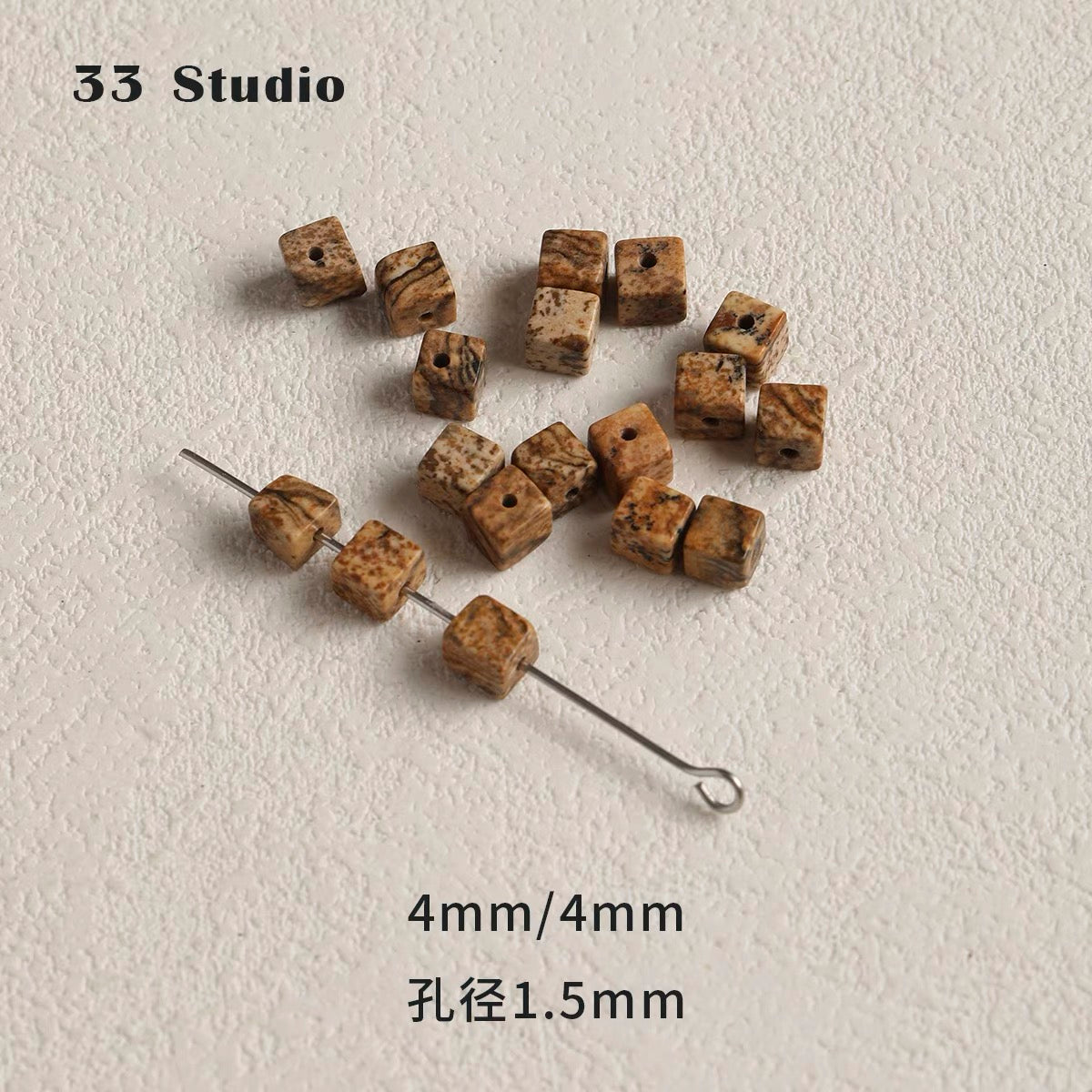 Natural stone, square, DIY accessories【敦煌】