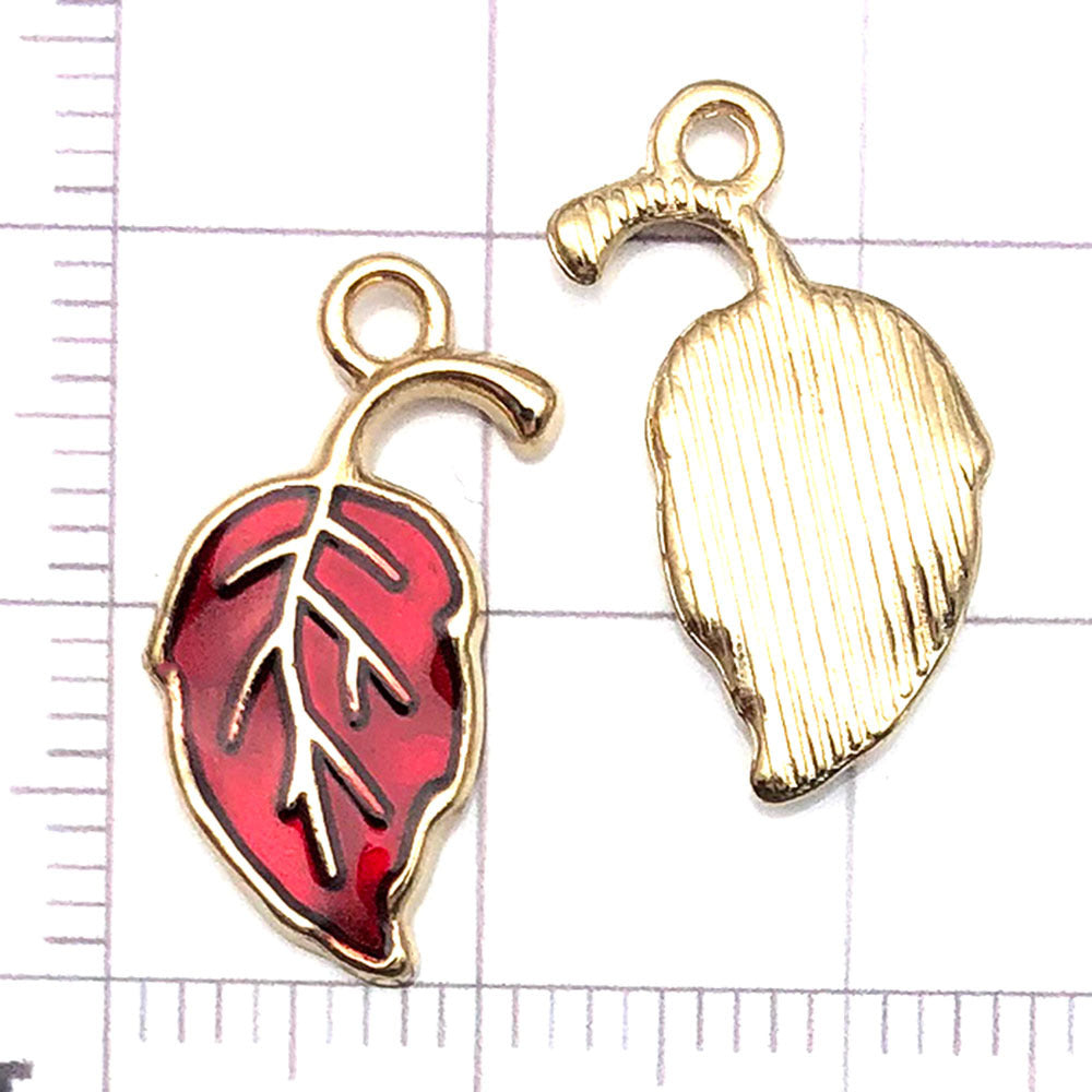 NO.9 Mixed 20 red gold plated enamel charm metal, alloy