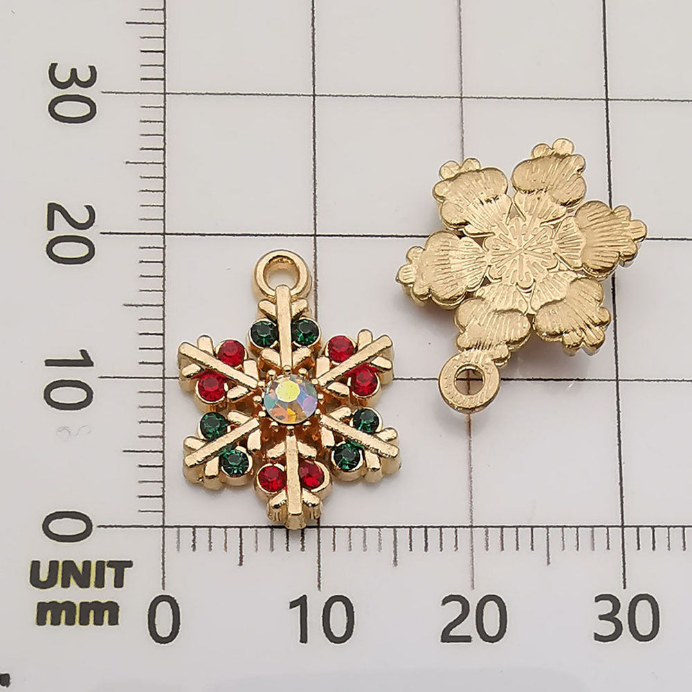 50 assorted gold plated enamel christmas charm