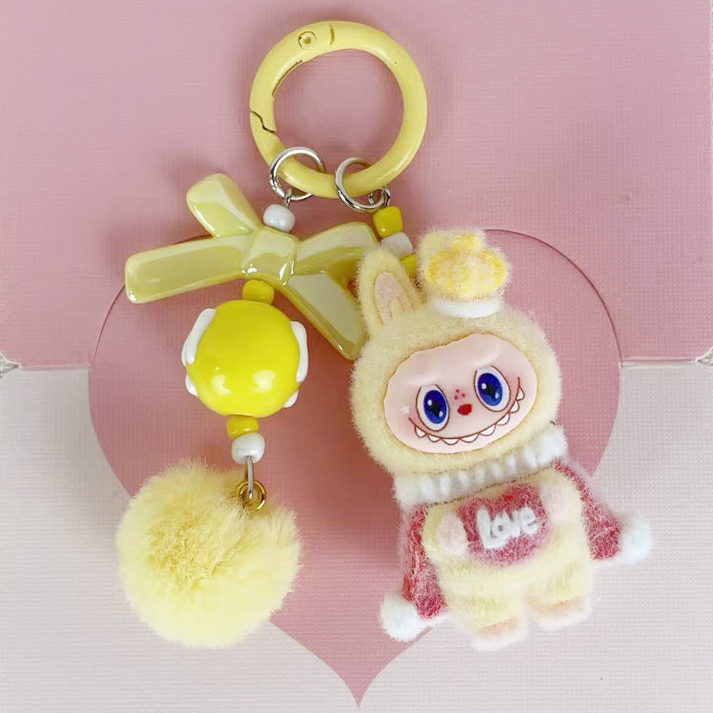 Flocking Rabbit King Crown, Rab DIY Keychain Pendant