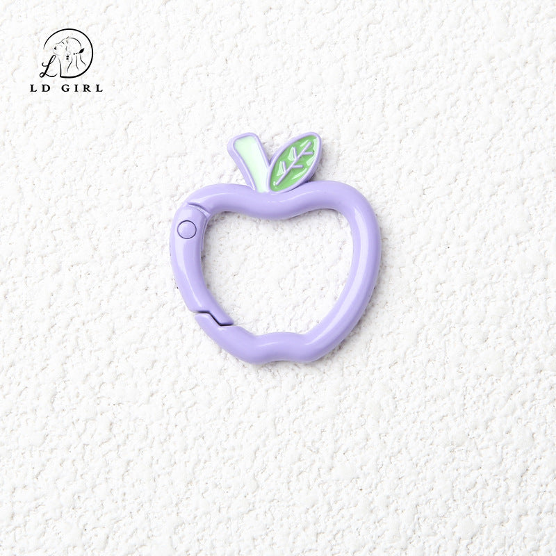 A Apple spring ring, round open ring, keychain
