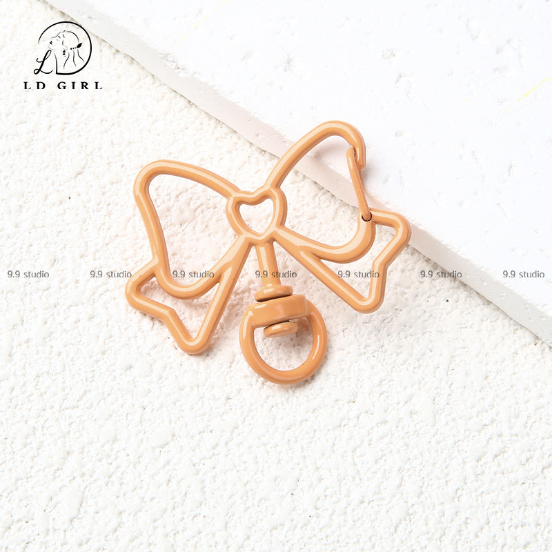 A color paint bow keychain, spring buckle DIY handmade jewelry accessories