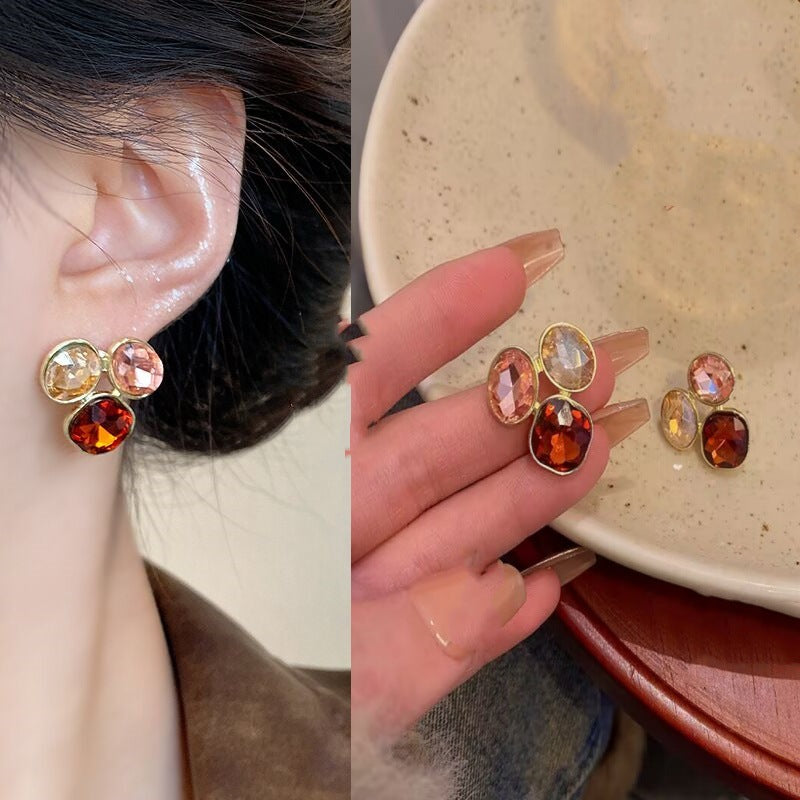 E12,925 Silver Needle Geometric Pearl Earrings G