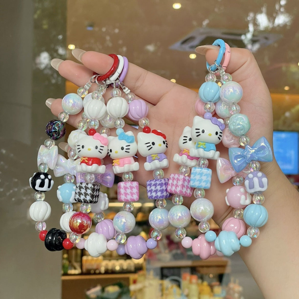 A3 mobile phone chain/hand-painted beads/bag pendant