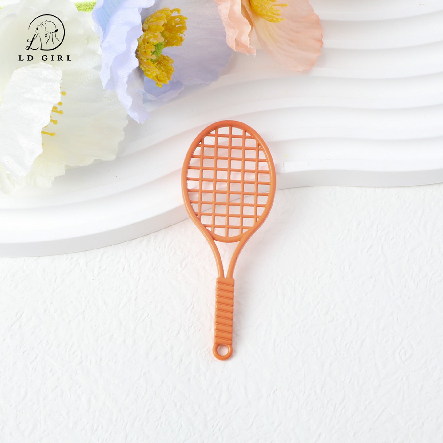 A tennis racket, badminton pendant, jewelry accessories, DIY bracelet, keychain