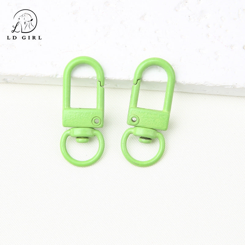 A color alloy paint small door chain, keychain, DIY jewelry accessories
