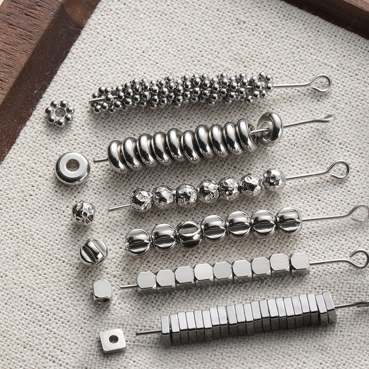 Color retention/titanium steel/stainless steel/spacer beads/DIY accessories