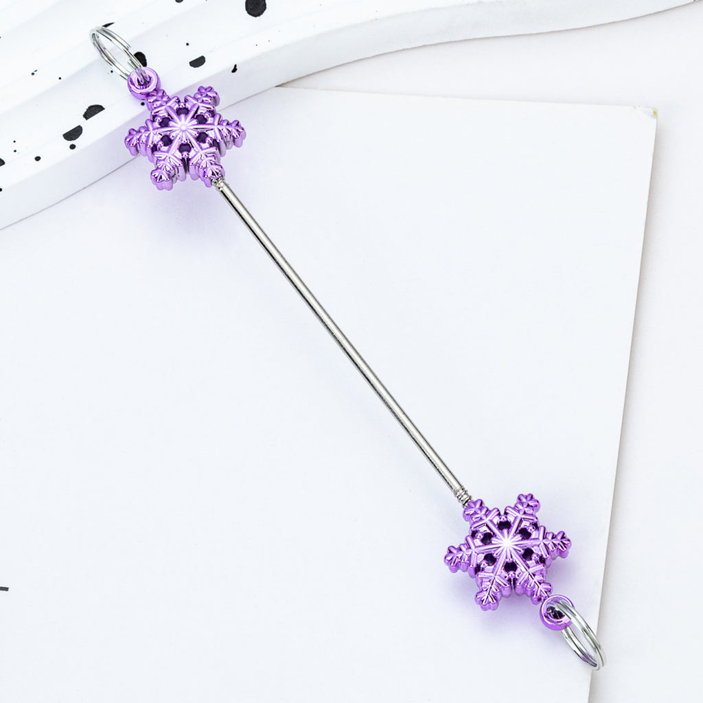 10-Color DIY beaded Christmas snowflake pole