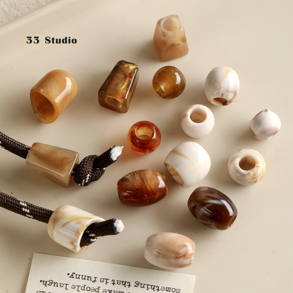 Acrylic smudged large holes/barrel beads/abacus beads/DIY accessories