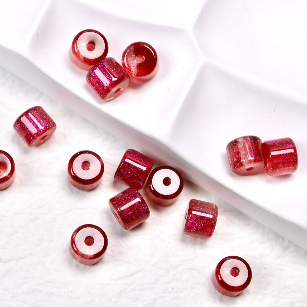 NO.27  8X10mm resin beads, barrel beads, beaded DIY accessories