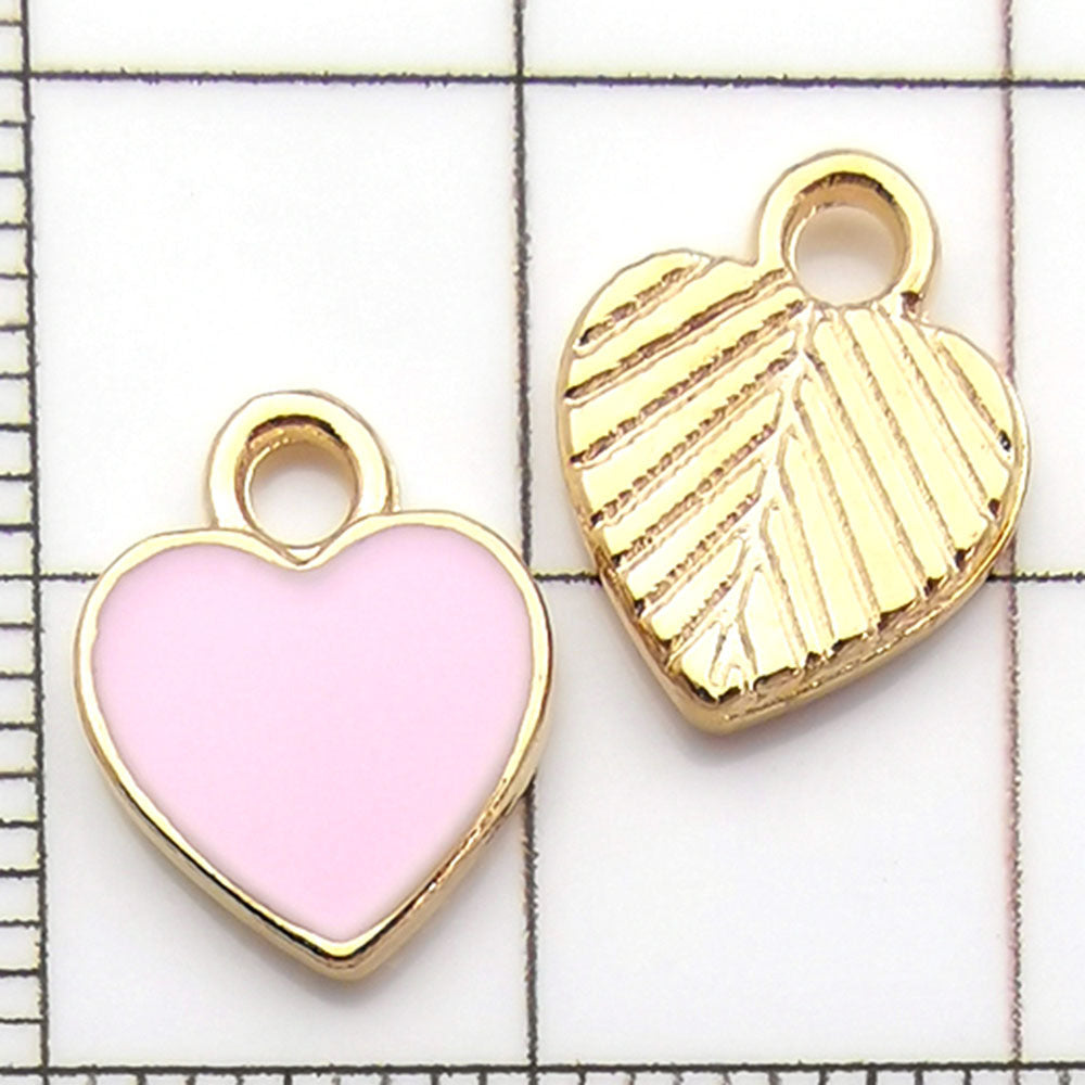 NO.20-3 Pink gold plated enamel charm