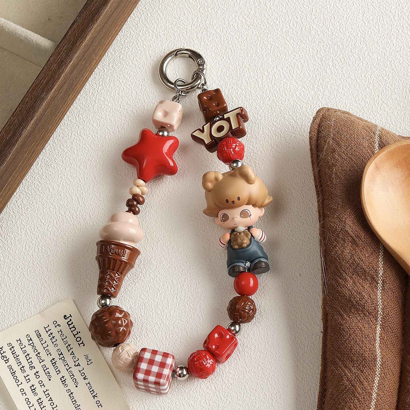 Red coffee color/acrylic paint beads/DIY accessories materials