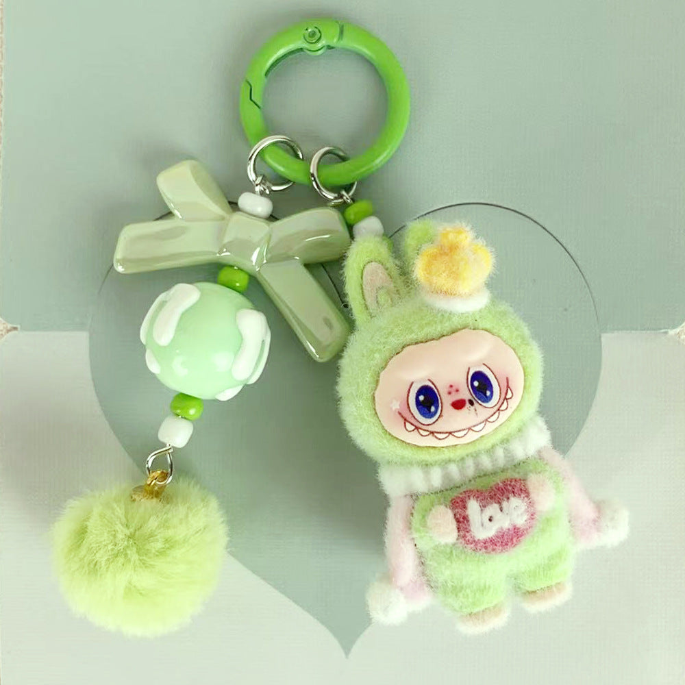 Flocking Rabbit King Crown, Rab DIY Keychain Pendant