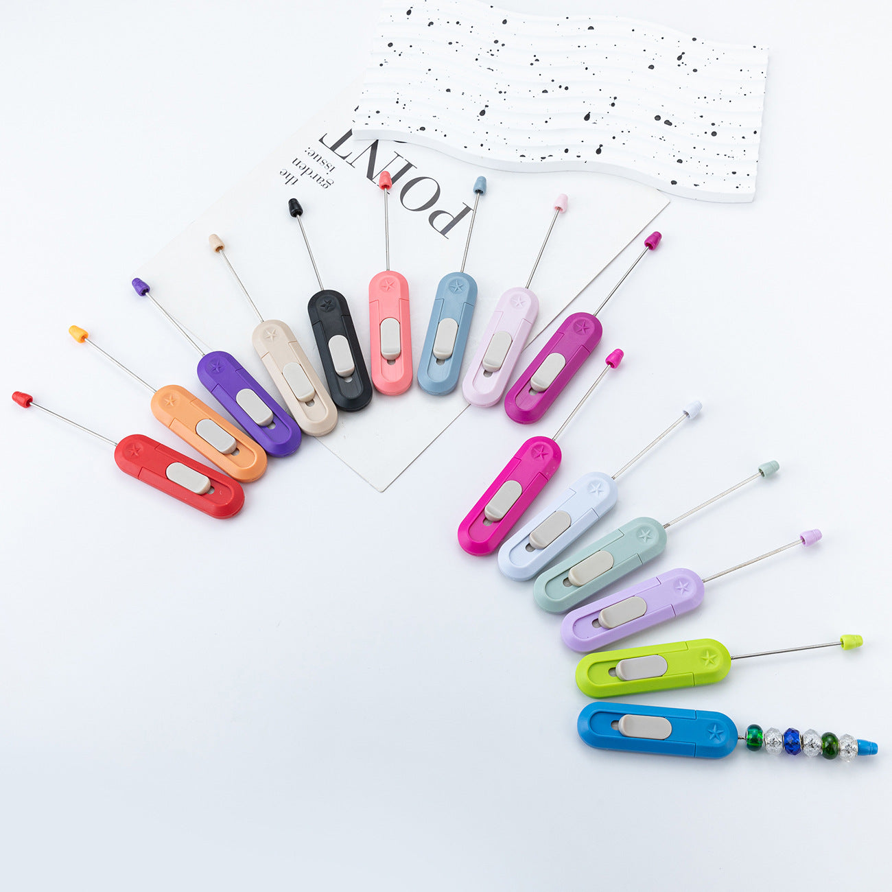 DIY beaded courier knife, portable unpacking artifact, unpacking courier, paper cutting, knife, unpacking knife, office home art knife