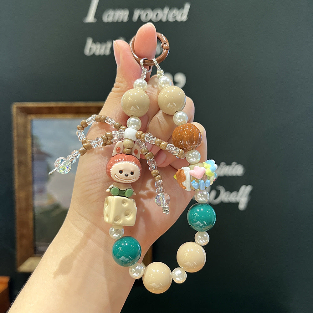 B3 new hand-painted beads/cartoon mobile phone chain